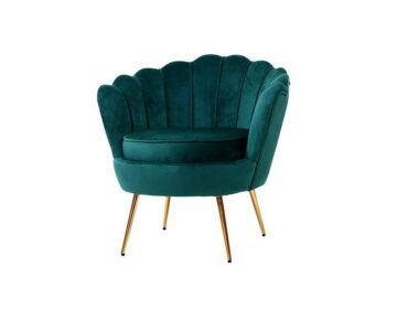 Armchair Chair Velvet Upholstery Green