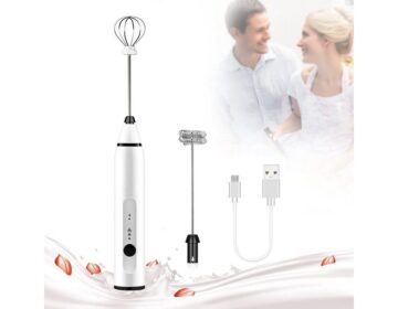 Food Processor Electric Rechargeable (3-speed) Milk Frother Mixer