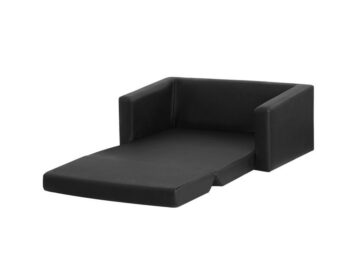 Lounge Sofa Couch (Kids | 2-seater) Adjustable Black