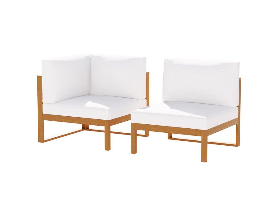 Lounge Sofa Couch (5pc | 4-seater) Acacia Wood Outdoor Set Brown - Image 3