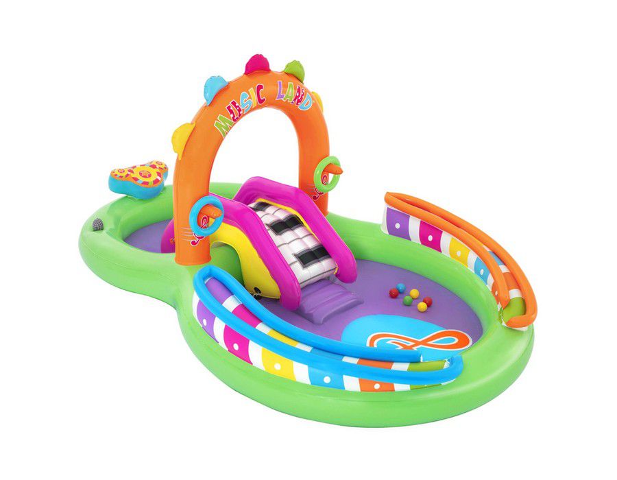 Kids Pool Splash Water Activity Play Area Inflatable Slide Spray