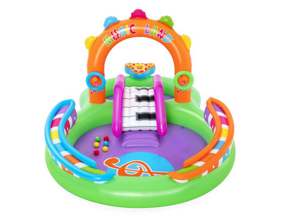 Kids Pool Splash Water Activity Play Area Inflatable Slide Spray - Image 3