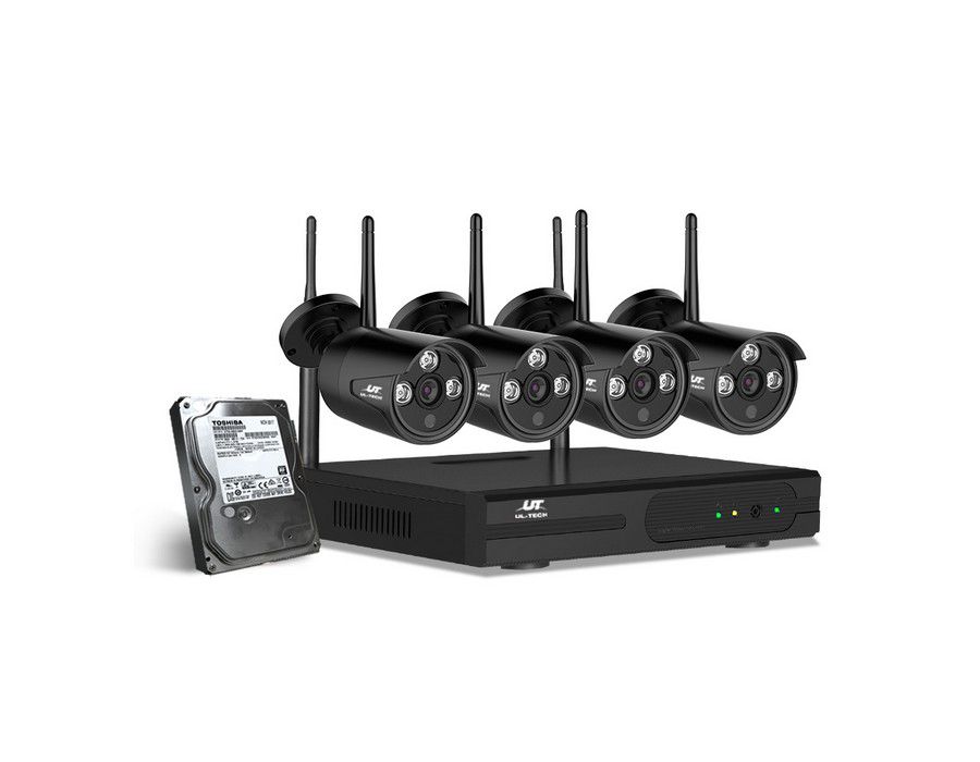 CCTV Camera Surveillance Security System (4-CAM 8ch) HD WiFi NVR