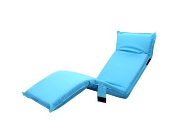 Floor Lounge Ground Seating Outdoor Steel Frame Blue + Bag