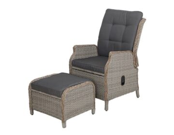 Armchair Chair (Recliner) Outdoor Grey