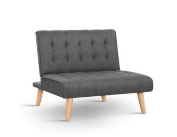 Lounge Sofa Couch Bed Fabric Cover Grey