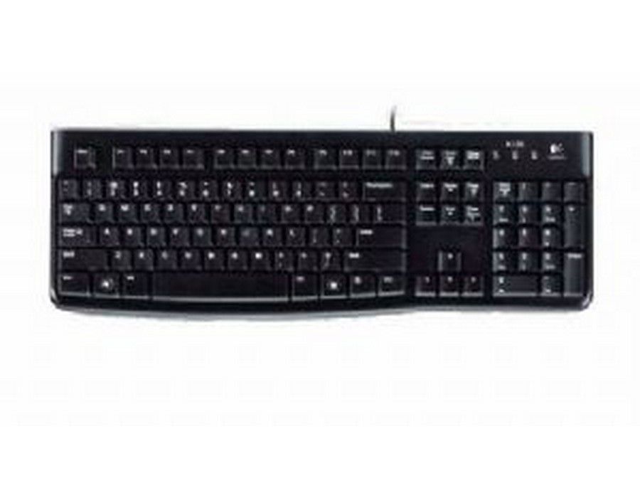 Logitech K120 Keyboard Quiet typing Spill-resistant Durable keys Thin profile Curved