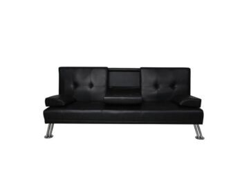 Lounge Sofa Couch (3-seater) Bed Faux Leather