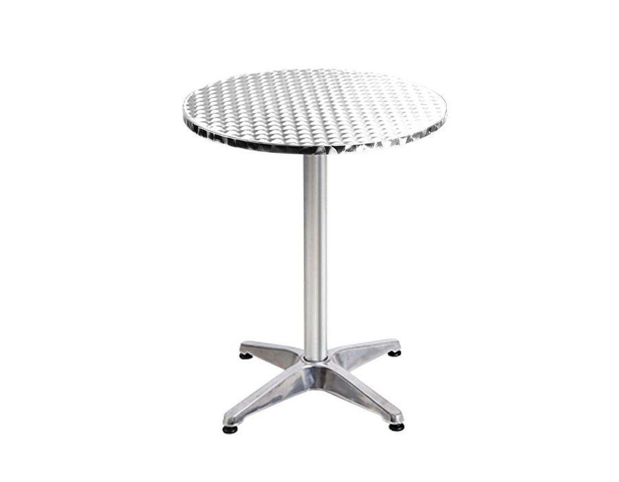 Bar Table Meals Counter (Set of 4) Round Silver - Image 3