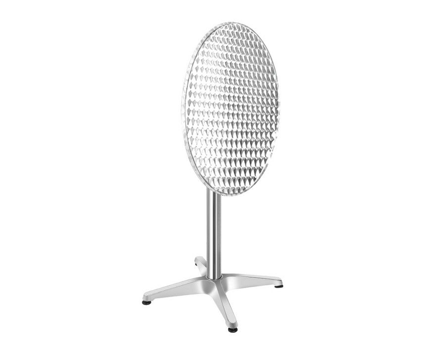 Bar Table Meals Counter (Set of 4) Round Silver - Image 4