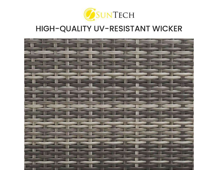 Lounge Sofa Couch Outdoor Grey + Cushions - Image 4