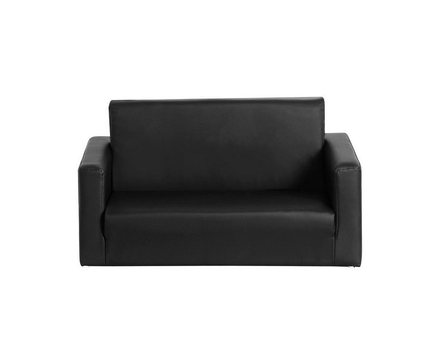 Lounge Sofa Couch (Kids | 2-seater) Adjustable Black - Image 3
