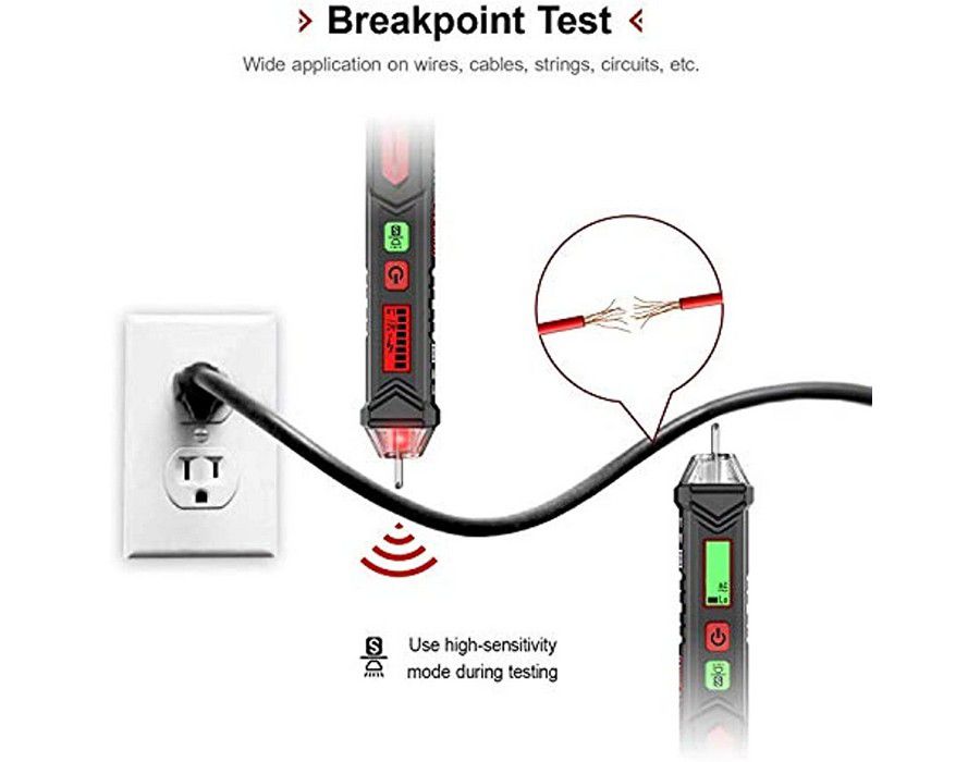 Device Gadget (12V-1000V/48V-1000V) Voltmeter Contactless Black - Image 4