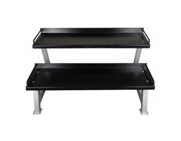 Exercise Weights Fitness Equipment (2-tier | Stand only) Rack Black