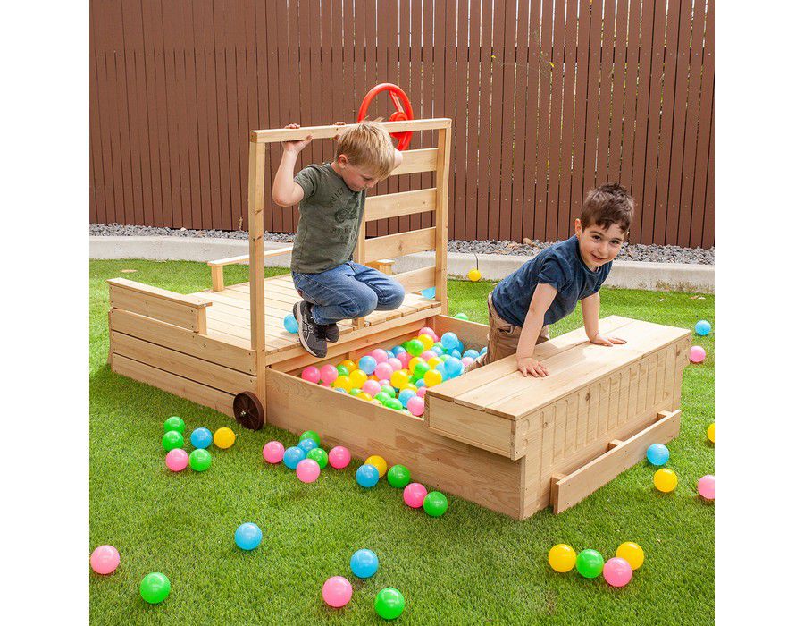 Kids Sand Pit Activity Centre Playground Multi-activity Natural - Image 3