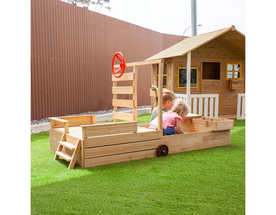 Kids Sand Pit Activity Centre Playground Multi-activity Natural - Image 5