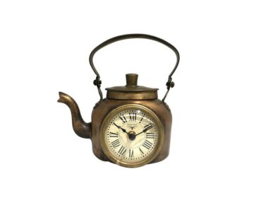 Clock Timepiece Decor Rustic Brass