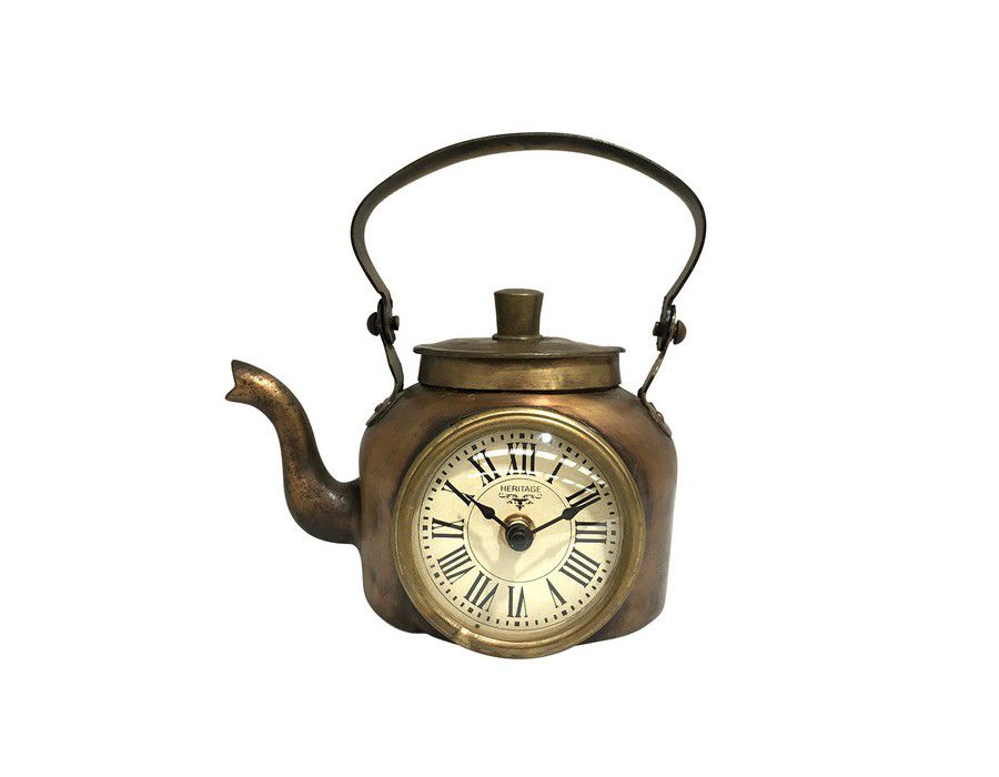Clock Timepiece Decor Rustic Brass