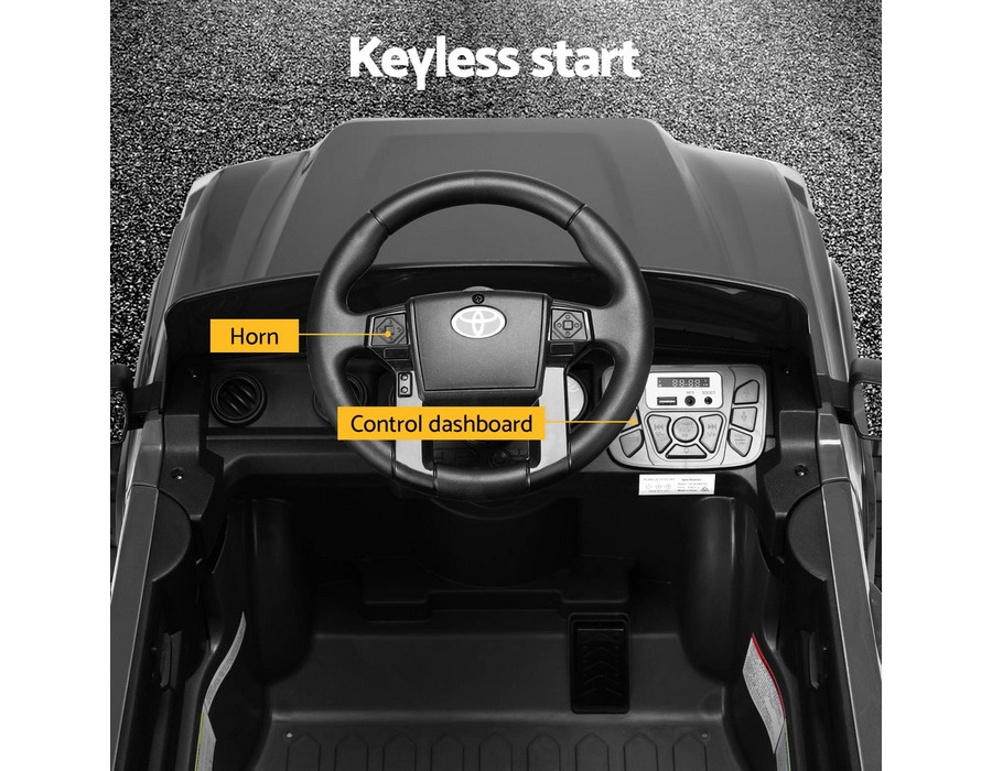 Kids Ride-on Car Toy (12V) Electric Off-road Toyota Tacoma Grey - Image 5