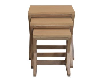 Side Table Drinks Coffee Display Stand (Set of 3) Natural